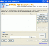 DWG to PDF Converter Pro screenshot